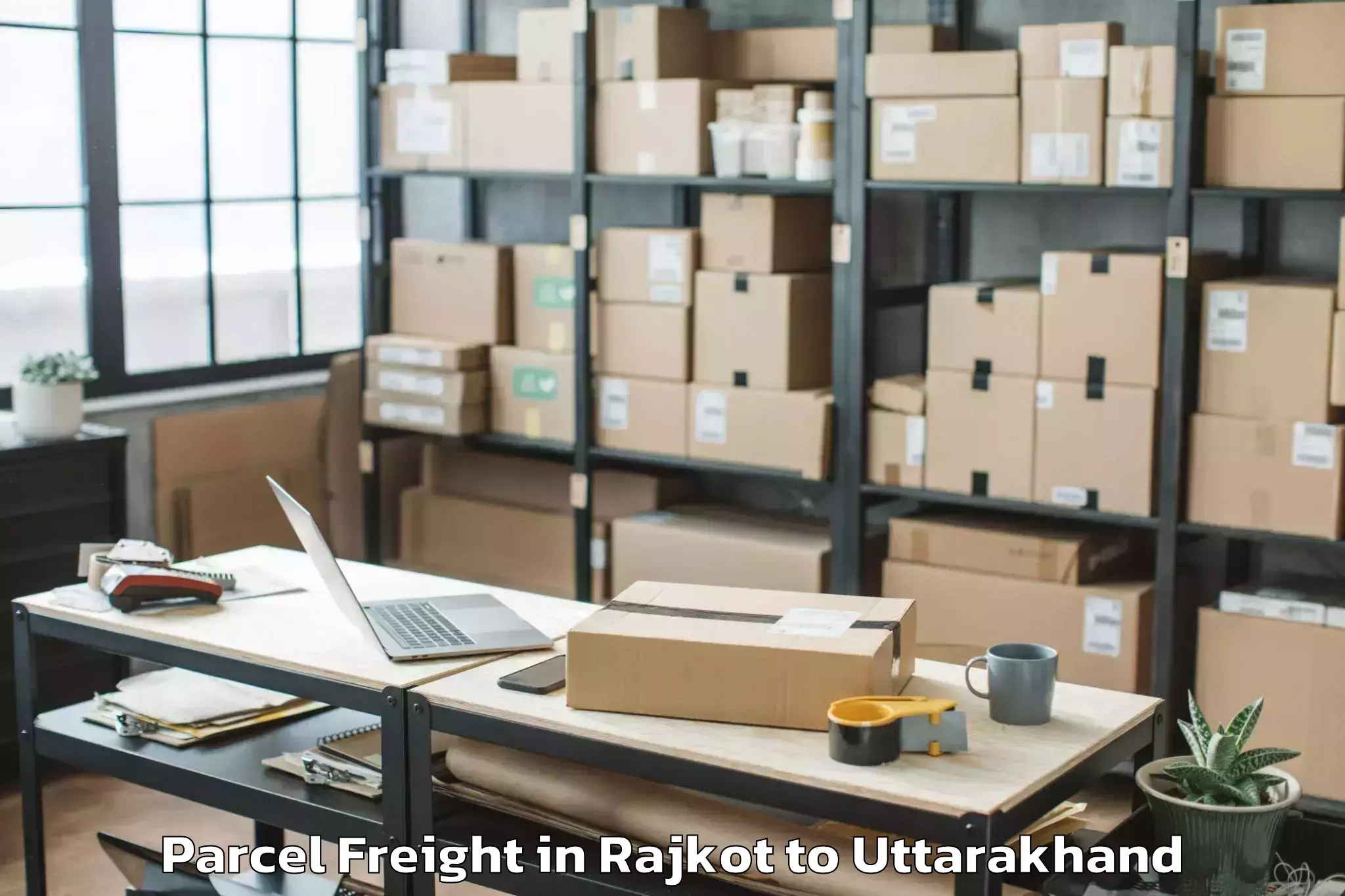 Top Rajkot to Karnaprayag Parcel Freight Available